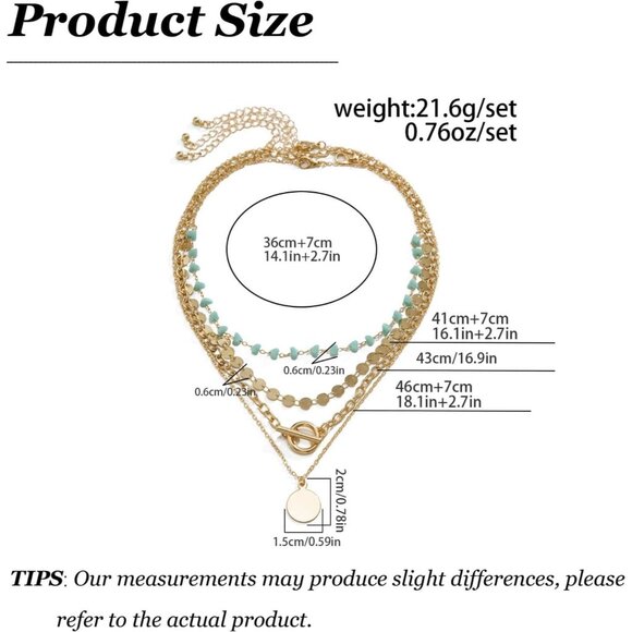 Women's E4-ot Layered Boho Necklaces Cowgirl Jewellery Accessories Outfits - Picture 6 of 9